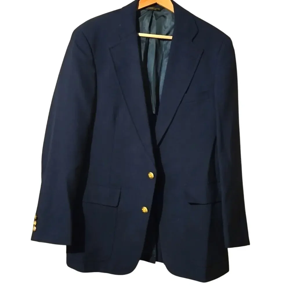 Vintage Palm Beach Med/Large High Quality Classic Black Blazer [0149]